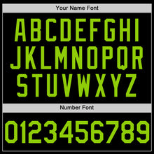 Charger l'image dans la galerie, Custom Black Neon Green Mesh Authentic Throwback Baseball Jersey