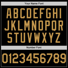 Laden Sie das Bild in den Galerie-Viewer, Custom Black Old Gold Mesh Authentic Throwback Baseball Jersey