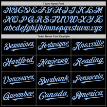 Laden Sie das Bild in den Galerie-Viewer, Custom Black Red-Light Blue Mesh Authentic Throwback Baseball Jersey