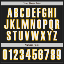 Загрузить изображение в средство просмотра галереи, Custom Black White-Gold Authentic Baseball Jersey