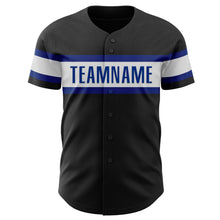 Charger l'image dans la galerie, Custom Black Royal-White Authentic Baseball Jersey