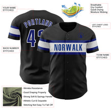 Charger l'image dans la galerie, Custom Black Royal-White Authentic Baseball Jersey