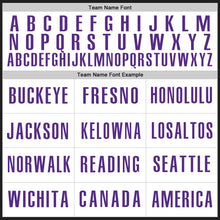 Загрузить изображение в средство просмотра галереи, Custom Black White-Purple Authentic Baseball Jersey