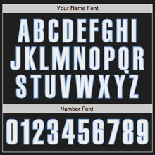 Загрузить изображение в средство просмотра галереи, Custom Black White-Light Blue Authentic Baseball Jersey