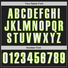 Загрузить изображение в средство просмотра галереи, Custom Black White-Neon Green Authentic Baseball Jersey