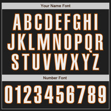 Загрузить изображение в средство просмотра галереи, Custom Black White-Texas Orange Authentic Baseball Jersey