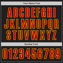 Загрузить изображение в средство просмотра галереи, Custom Black Red-Gold Authentic Baseball Jersey