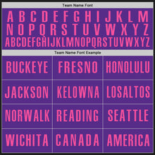 Laden Sie das Bild in den Galerie-Viewer, Custom Black Purple-Pink Authentic Baseball Jersey