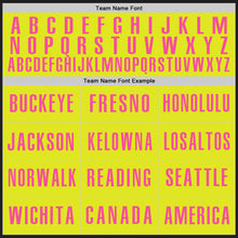 Load image into Gallery viewer, Custom Black Neon Yellow-Pink Authentic Baseball Jersey