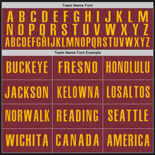 Laden Sie das Bild in den Galerie-Viewer, Custom Black Burgundy-Gold Authentic Baseball Jersey