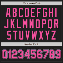 Laden Sie das Bild in den Galerie-Viewer, Custom Black Pink-Light Purple Authentic Baseball Jersey