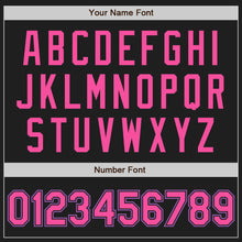 Laden Sie das Bild in den Galerie-Viewer, Custom Black Pink-Medium Purple Authentic Baseball Jersey