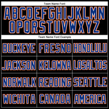 Laden Sie das Bild in den Galerie-Viewer, Custom Black Royal-Orange Mesh Authentic Throwback Baseball Jersey