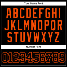 Laden Sie das Bild in den Galerie-Viewer, Custom Black Orange Mesh Authentic Throwback Baseball Jersey