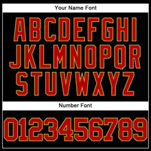 Laden Sie das Bild in den Galerie-Viewer, Custom Black Red-Old Gold Mesh Authentic Throwback Baseball Jersey