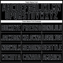 Laden Sie das Bild in den Galerie-Viewer, Custom Black Gray Mesh Authentic Throwback Baseball Jersey