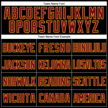 Laden Sie das Bild in den Galerie-Viewer, Custom Black Maroon-Gold Mesh Authentic Throwback Baseball Jersey