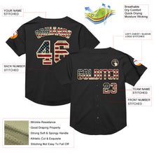 Load image into Gallery viewer, Custom Black Vintage USA Flag-Cream Mesh Authentic Throwback Baseball Jersey