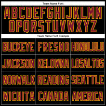 Laden Sie das Bild in den Galerie-Viewer, Custom Black Crimson-Gold Mesh Authentic Throwback Baseball Jersey