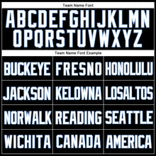 Load image into Gallery viewer, Custom Black White-Light Blue Mesh Authentic Throwback Baseball Jersey