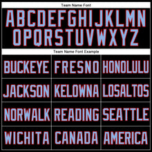 Laden Sie das Bild in den Galerie-Viewer, Custom Black Light Blue-Red Mesh Authentic Throwback Baseball Jersey