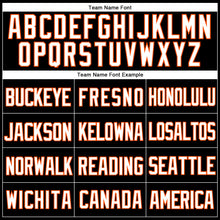 Load image into Gallery viewer, Custom Black White-Orange Mesh Authentic Throwback Baseball Jersey