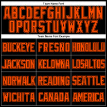 Laden Sie das Bild in den Galerie-Viewer, Custom Black Orange Mesh Authentic Throwback Baseball Jersey