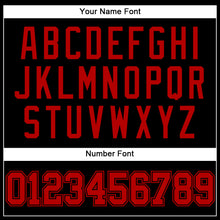 Laden Sie das Bild in den Galerie-Viewer, Custom Black Red Mesh Authentic Throwback Baseball Jersey