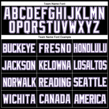 Laden Sie das Bild in den Galerie-Viewer, Custom Black Gray-Purple Mesh Authentic Throwback Baseball Jersey