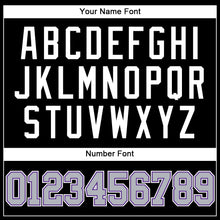 Laden Sie das Bild in den Galerie-Viewer, Custom Black Gray-Purple Mesh Authentic Throwback Baseball Jersey