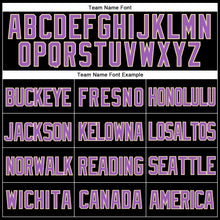 Laden Sie das Bild in den Galerie-Viewer, Custom Black Medium Purple-Cream Mesh Authentic Throwback Baseball Jersey