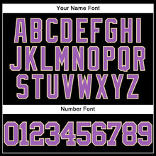 Laden Sie das Bild in den Galerie-Viewer, Custom Black Medium Purple-Cream Mesh Authentic Throwback Baseball Jersey