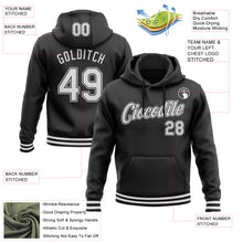 Загрузить изображение в средство просмотра галереи, Custom Stitched Black White Sports Pullover Sweatshirt Hoodie