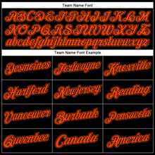 Load image into Gallery viewer, Custom Stitched Black Orange Sports Pullover Sweatshirt Hoodie