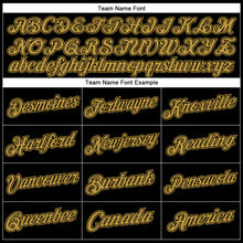 Load image into Gallery viewer, Custom Stitched Black Old Gold Sports Pullover Sweatshirt Hoodie