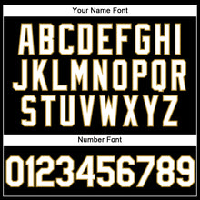 Laden Sie das Bild in den Galerie-Viewer, Custom Stitched Black White-Old Gold Sports Pullover Sweatshirt Hoodie