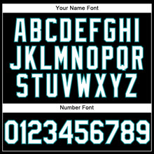 Загрузить изображение в средство просмотра галереи, Custom Stitched Black White-Teal Sports Pullover Sweatshirt Hoodie