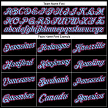 Laden Sie das Bild in den Galerie-Viewer, Custom Stitched Black Pink-Light Blue Sports Pullover Sweatshirt Hoodie