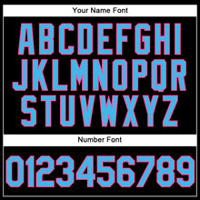 Load image into Gallery viewer, Custom Stitched Black Sky Blue-Pink Sports Pullover Sweatshirt Hoodie