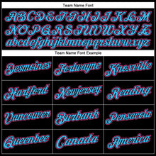 Laden Sie das Bild in den Galerie-Viewer, Custom Stitched Black Pink-Sky Blue Sports Pullover Sweatshirt Hoodie