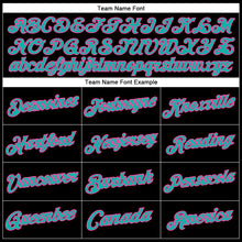 Load image into Gallery viewer, Custom Stitched Black Aqua-Pink Sports Pullover Sweatshirt Hoodie
