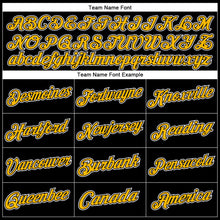 Load image into Gallery viewer, Custom Stitched Black Gold-White Sports Pullover Sweatshirt Hoodie