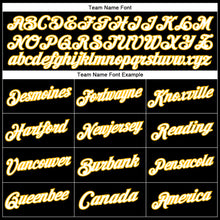 Laden Sie das Bild in den Galerie-Viewer, Custom Stitched Black White-Gold Sports Pullover Sweatshirt Hoodie