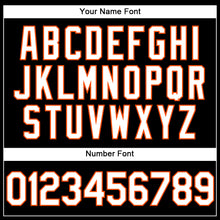 Charger l'image dans la galerie, Custom Stitched Black White-Orange Sports Pullover Sweatshirt Hoodie