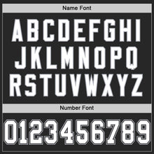 Laden Sie das Bild in den Galerie-Viewer, Custom Black White-Gray Mesh Authentic Throwback Football Jersey