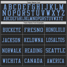 Загрузить изображение в средство просмотра галереи, Custom Black Pink-Light Blue Mesh Authentic Throwback Football Jersey