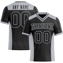 Загрузить изображение в средство просмотра галереи, Custom Black Gray Authentic Football Jersey