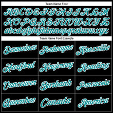 Load image into Gallery viewer, Custom Stitched Black Teal-White Sports Pullover Sweatshirt Hoodie