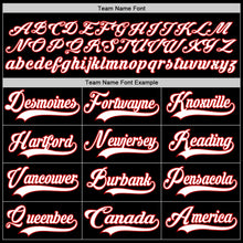 Load image into Gallery viewer, Custom Black White-Red Hockey Lace Neck Jersey