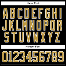 Загрузить изображение в средство просмотра галереи, Custom Black Old Gold-White Hockey Lace Neck Jersey